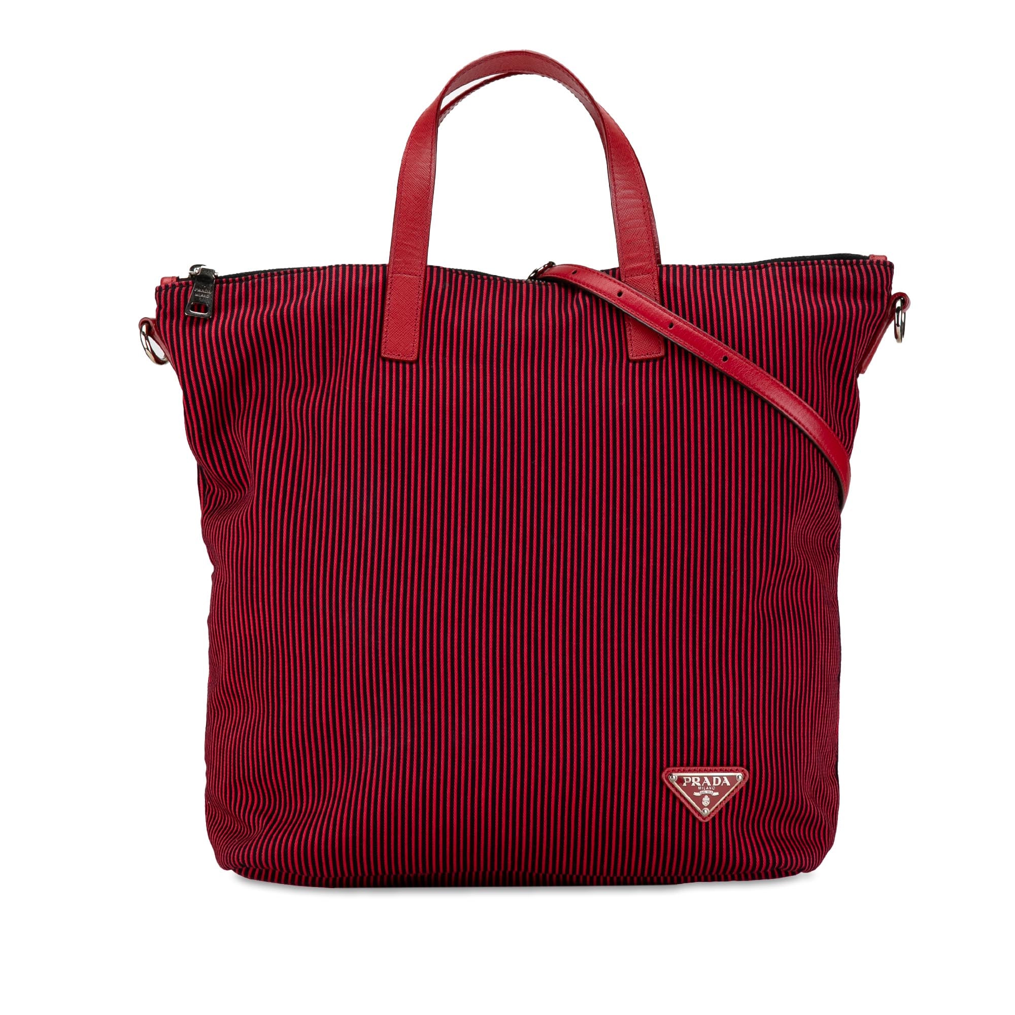 image of Red Prada Tessuto Stampato Satchel