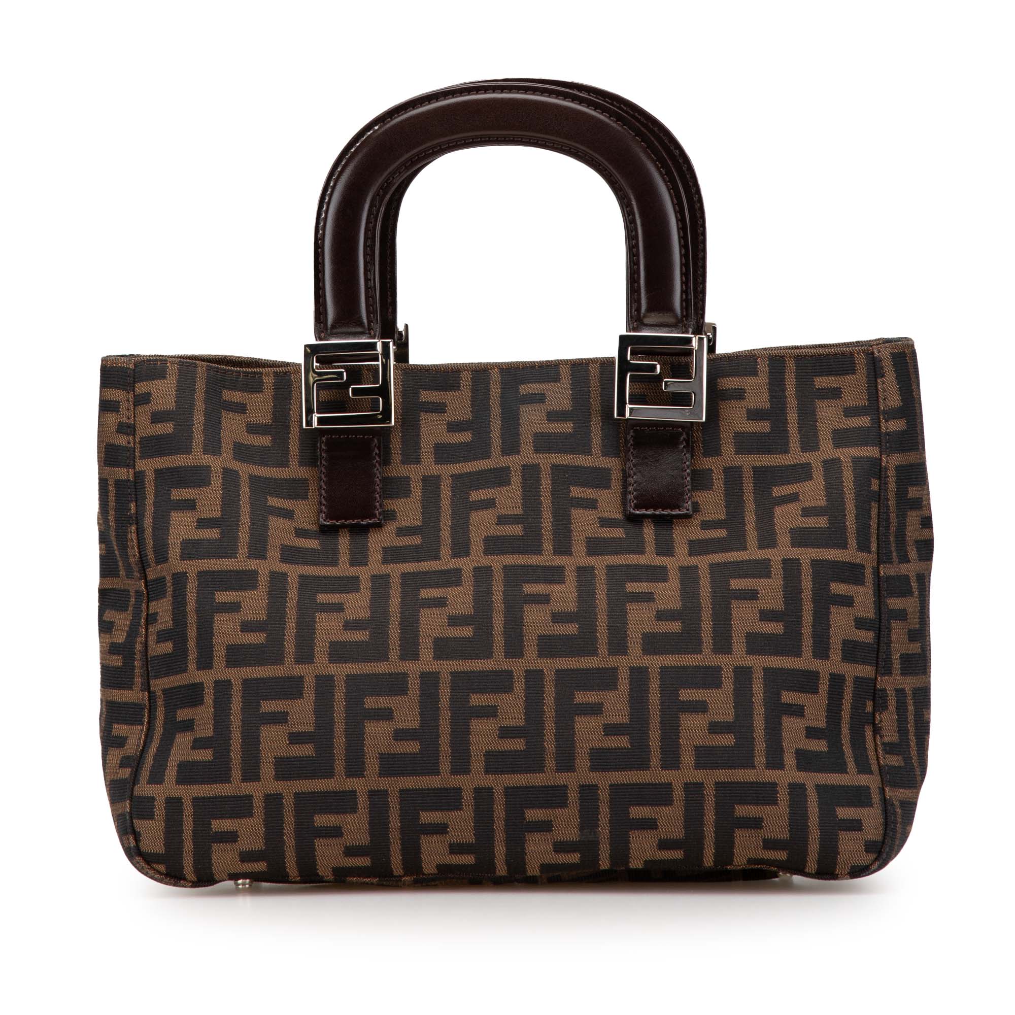 Brown Fendi Small Zucca Canvas Twins Tote