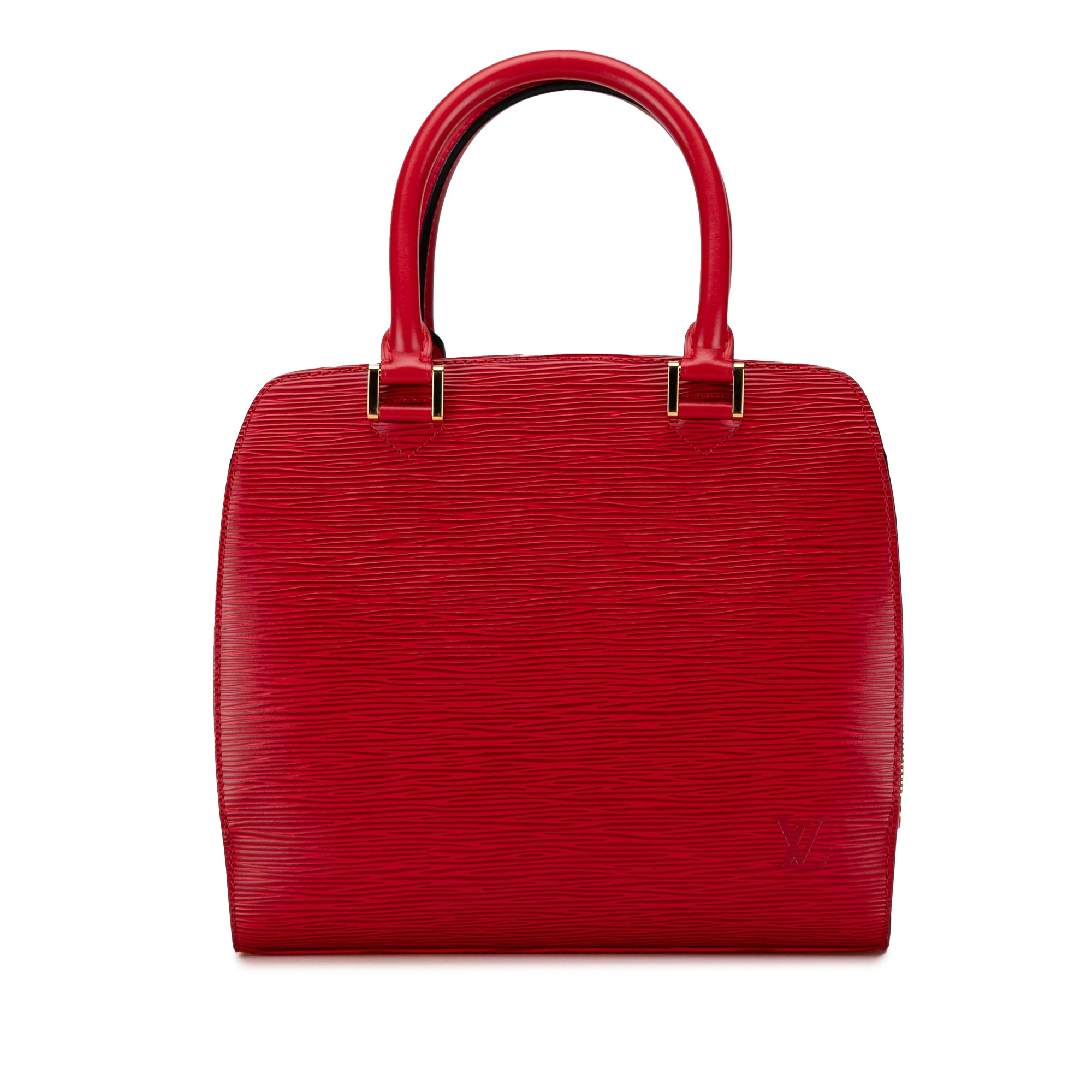 image of Red Louis Vuitton Epi Pont Neuf Handbag