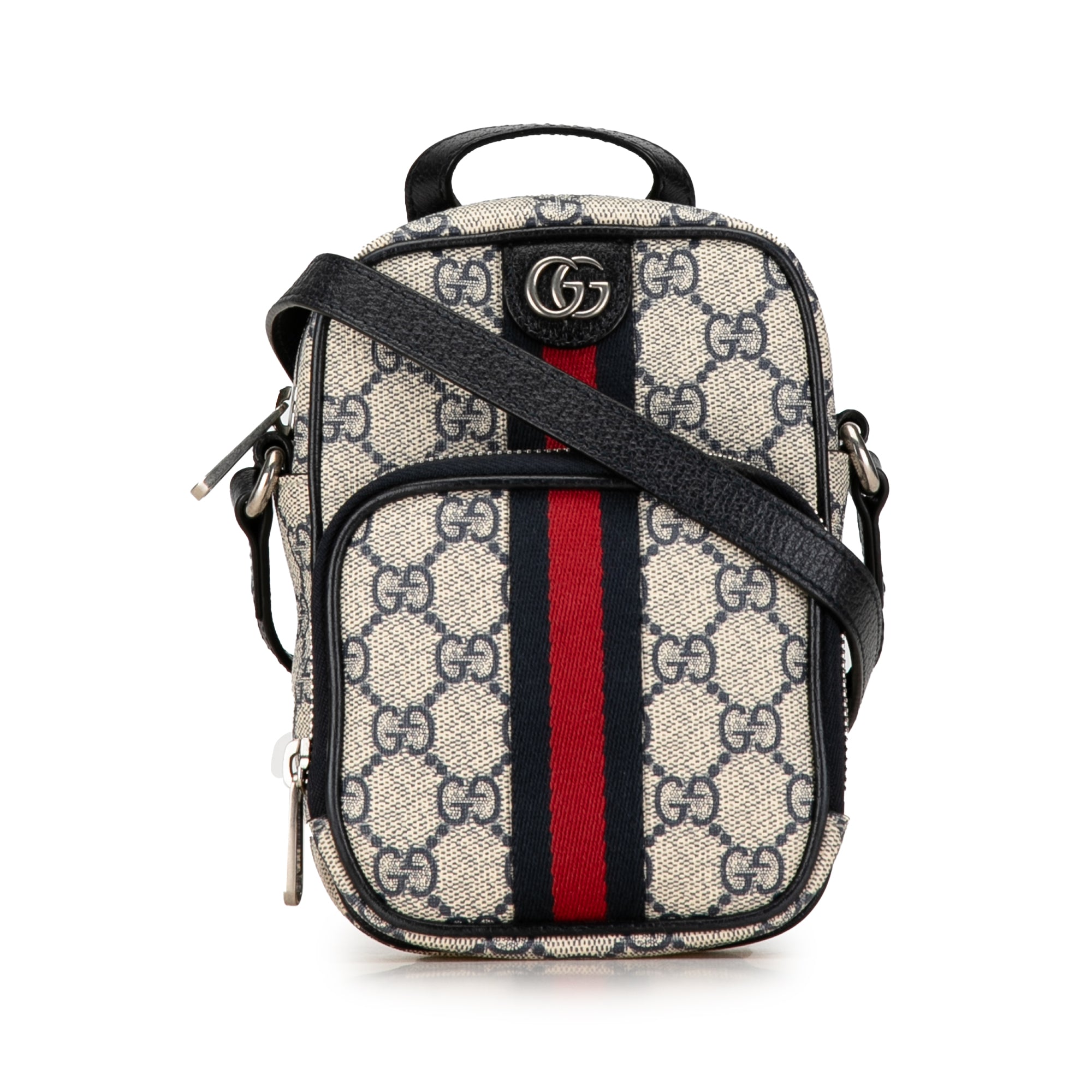 image of Beige Gucci Mini GG Supreme Ophidia Satchel