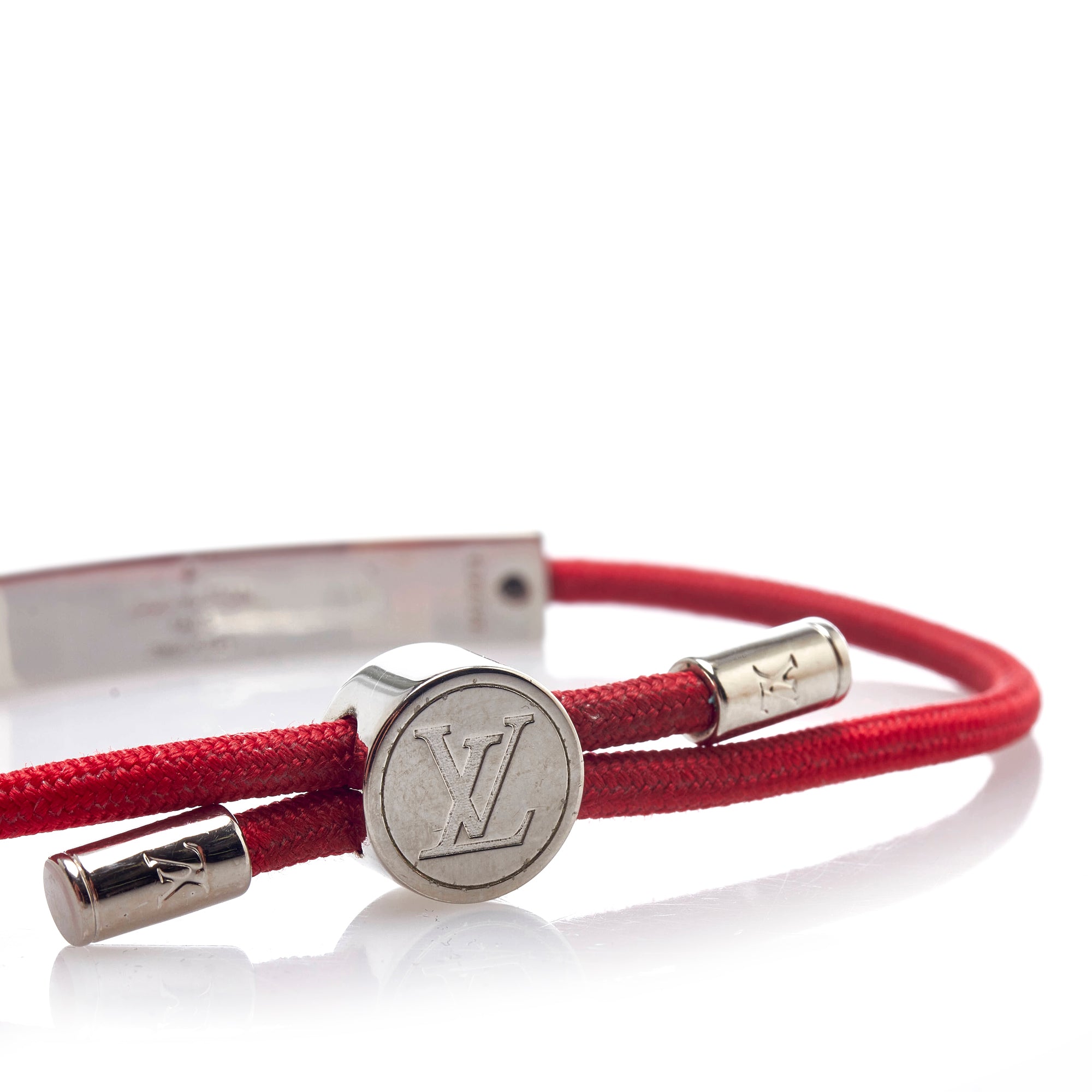 LOUIS VUITTON Nylon LV Space Bracelet Rouge 434099