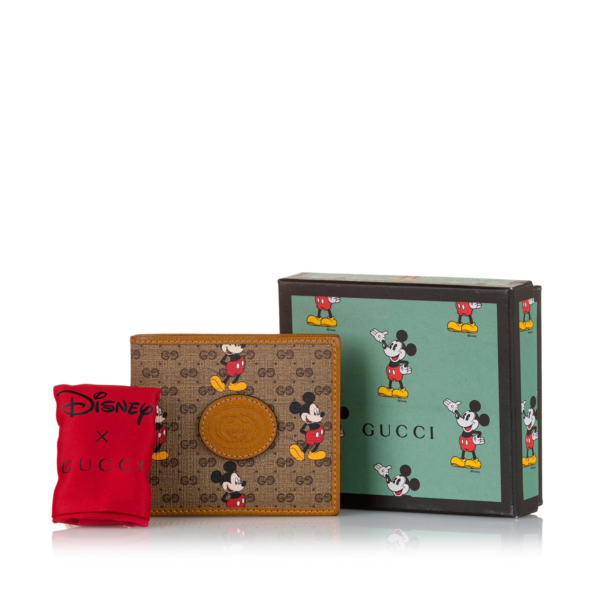 Brown Gucci Candy GG Mickey Mouse Bifold Small Wallet – Designer Revival