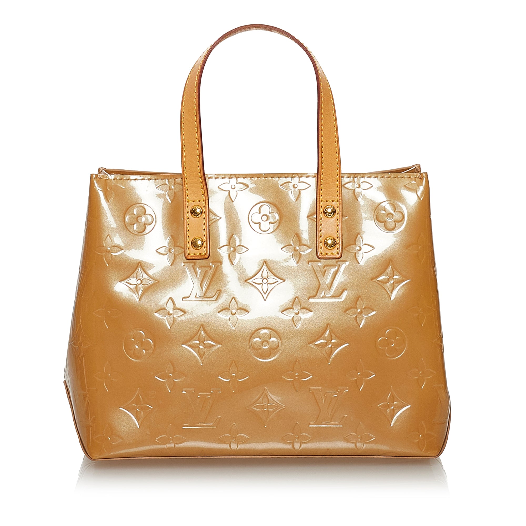 Louis Vuitton Bronze Monogram Vernis Leather Reade PM Bag