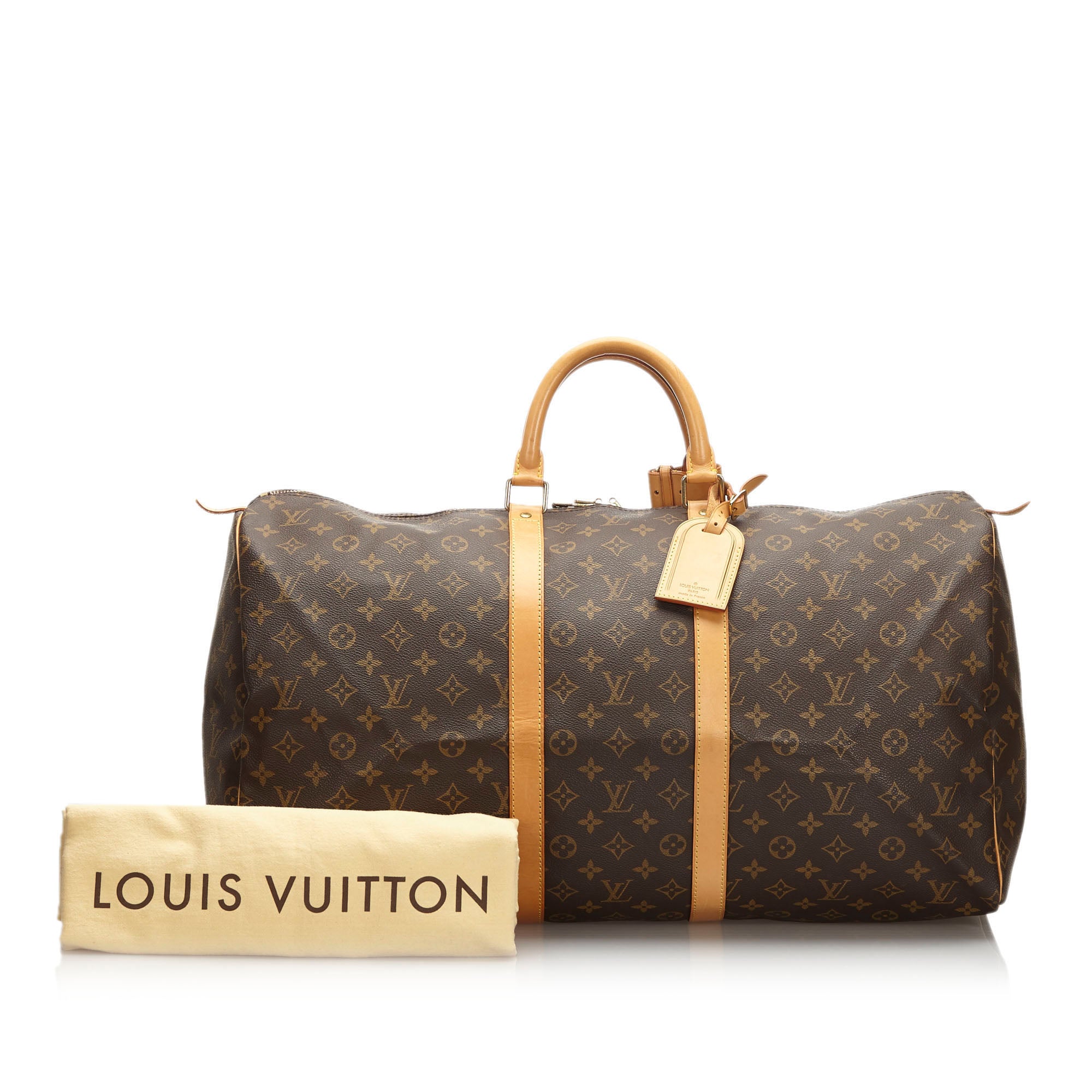 Brown Louis Vuitton Monogram Keepall 55 Bag – Designer Revival
