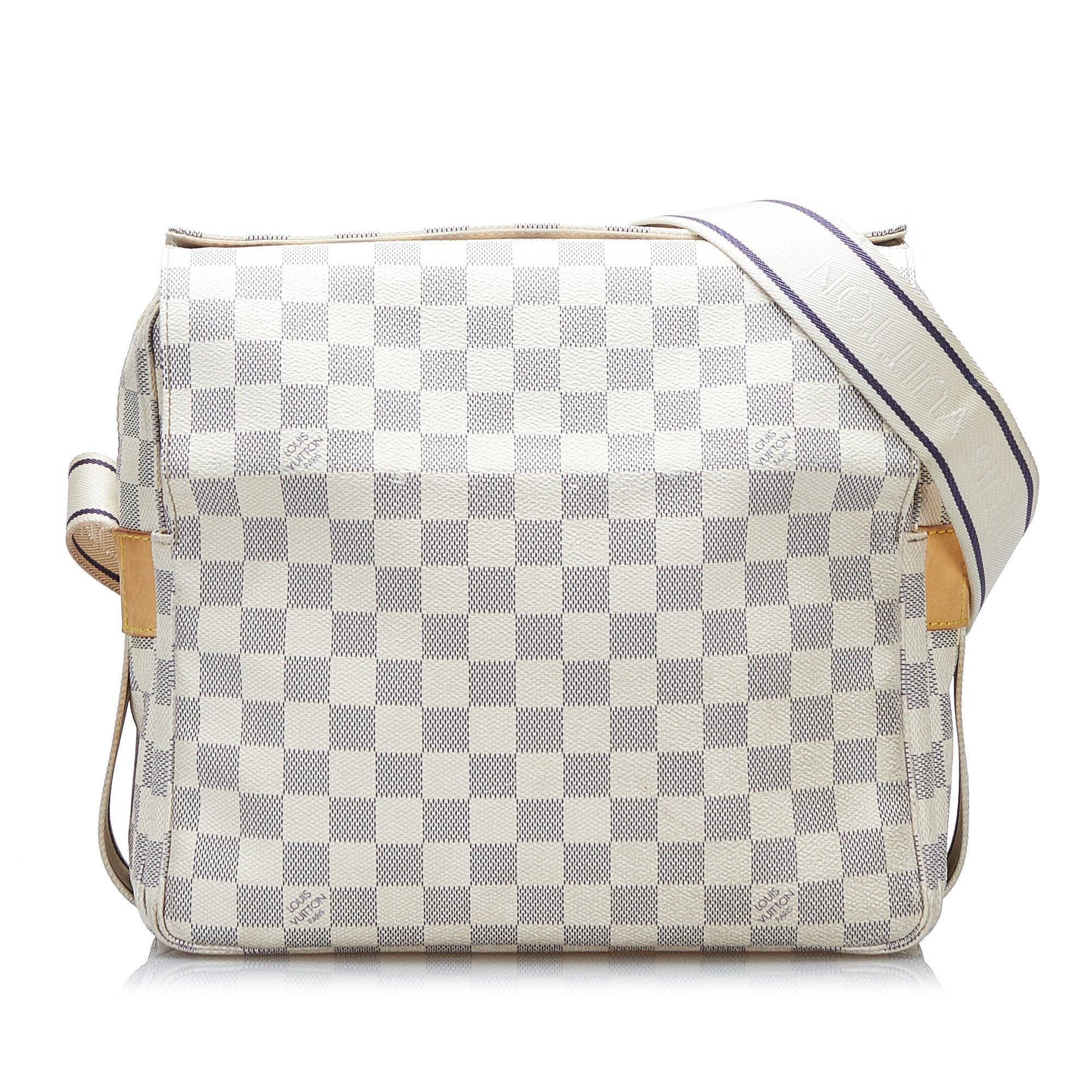 LOUIS VUITTON Damier Azur Naviglio Crossbody Messenger Bag at