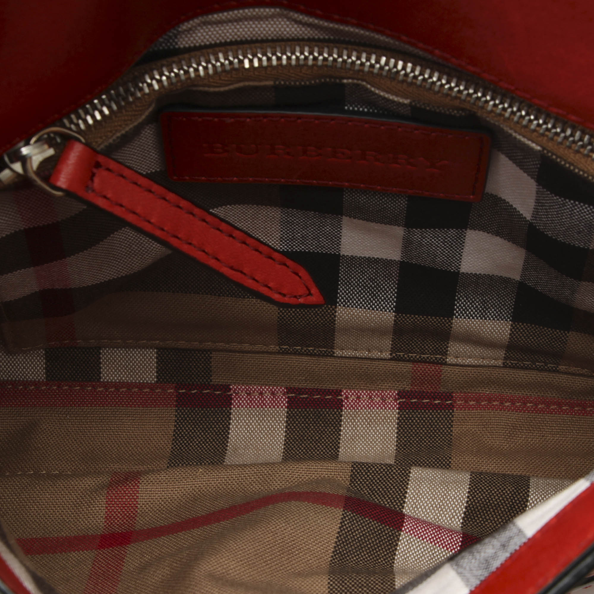 red burberry purse