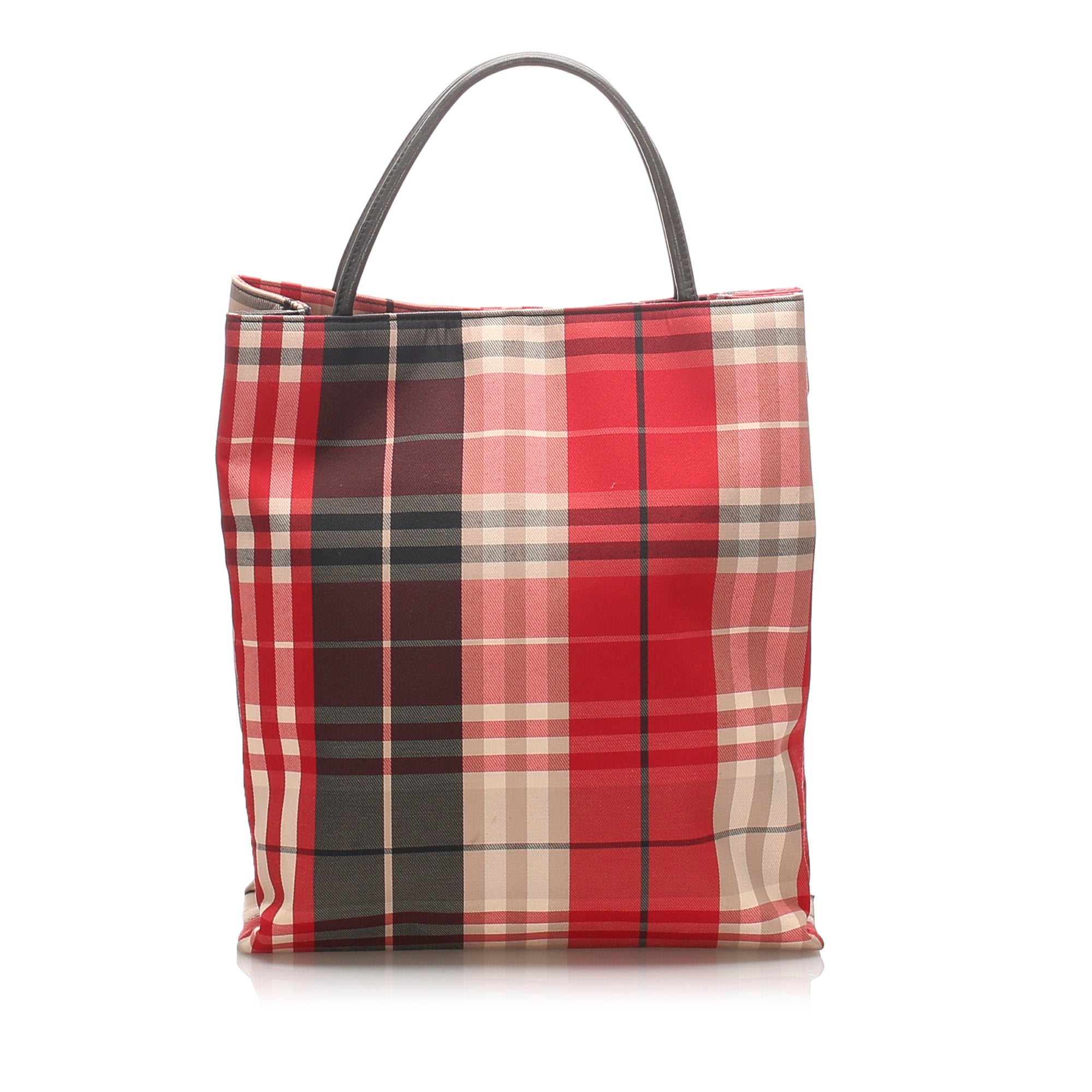 plaid canvas tote bags