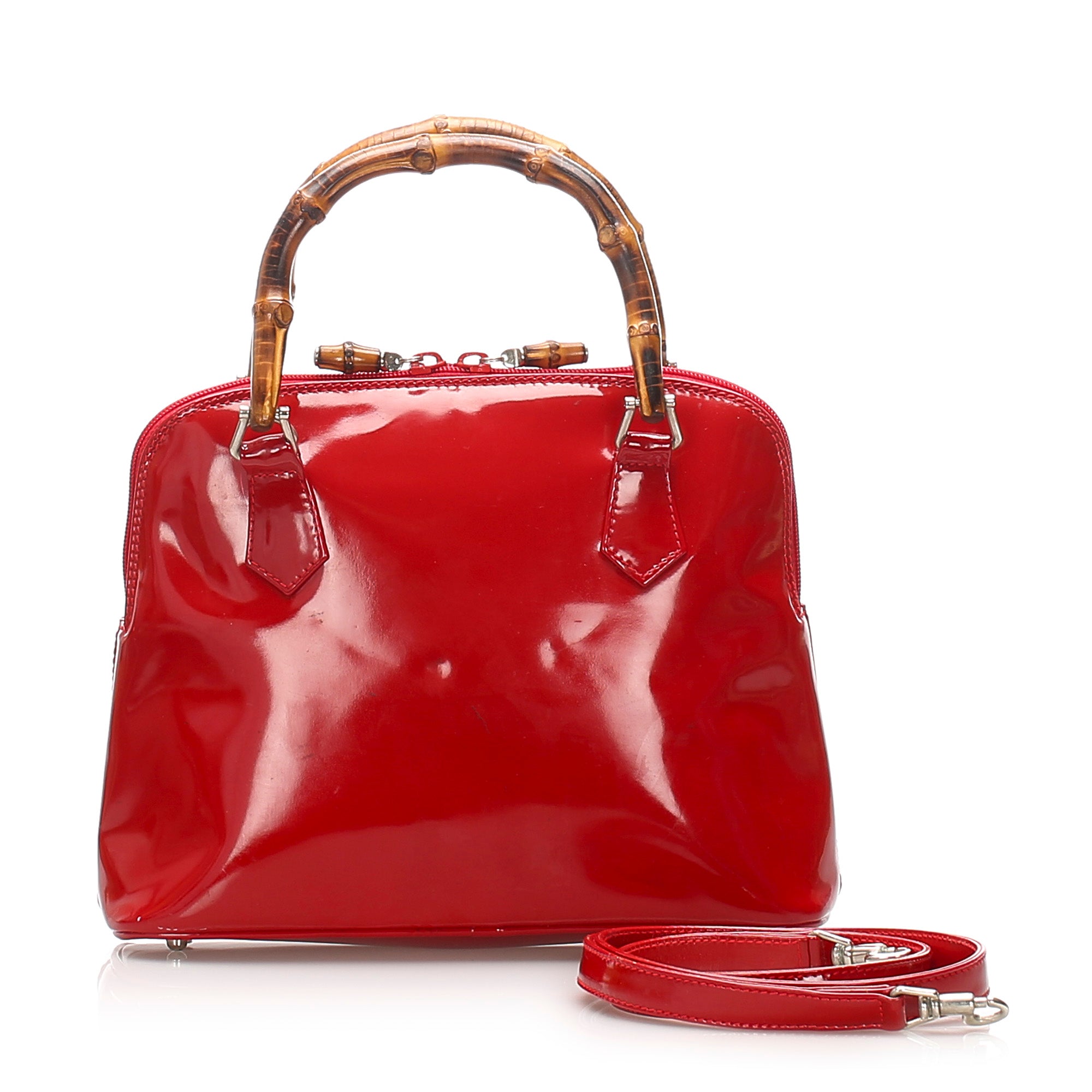 gucci red patent leather bag