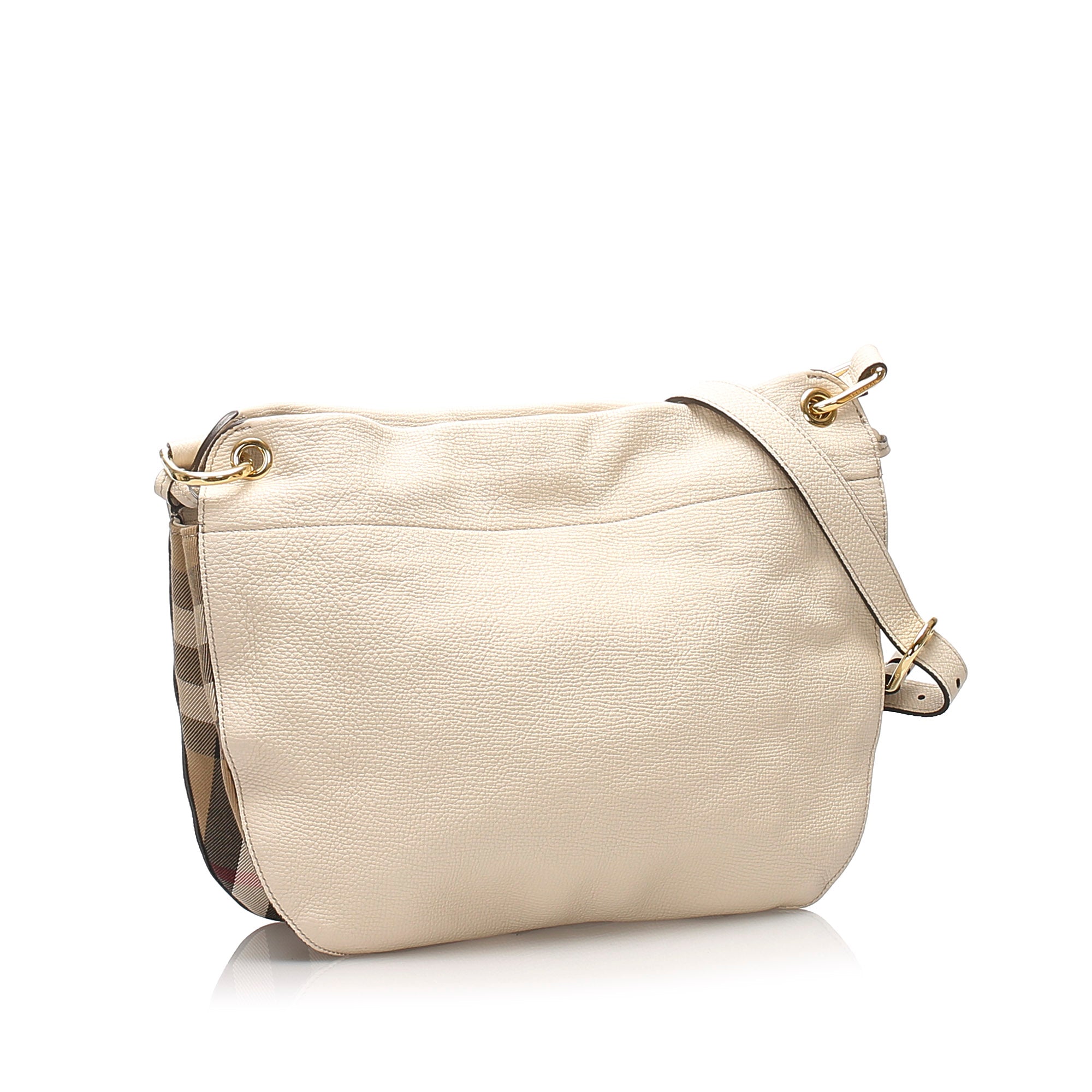 White Burberry Leather Crossbody Bag – Designer Revival