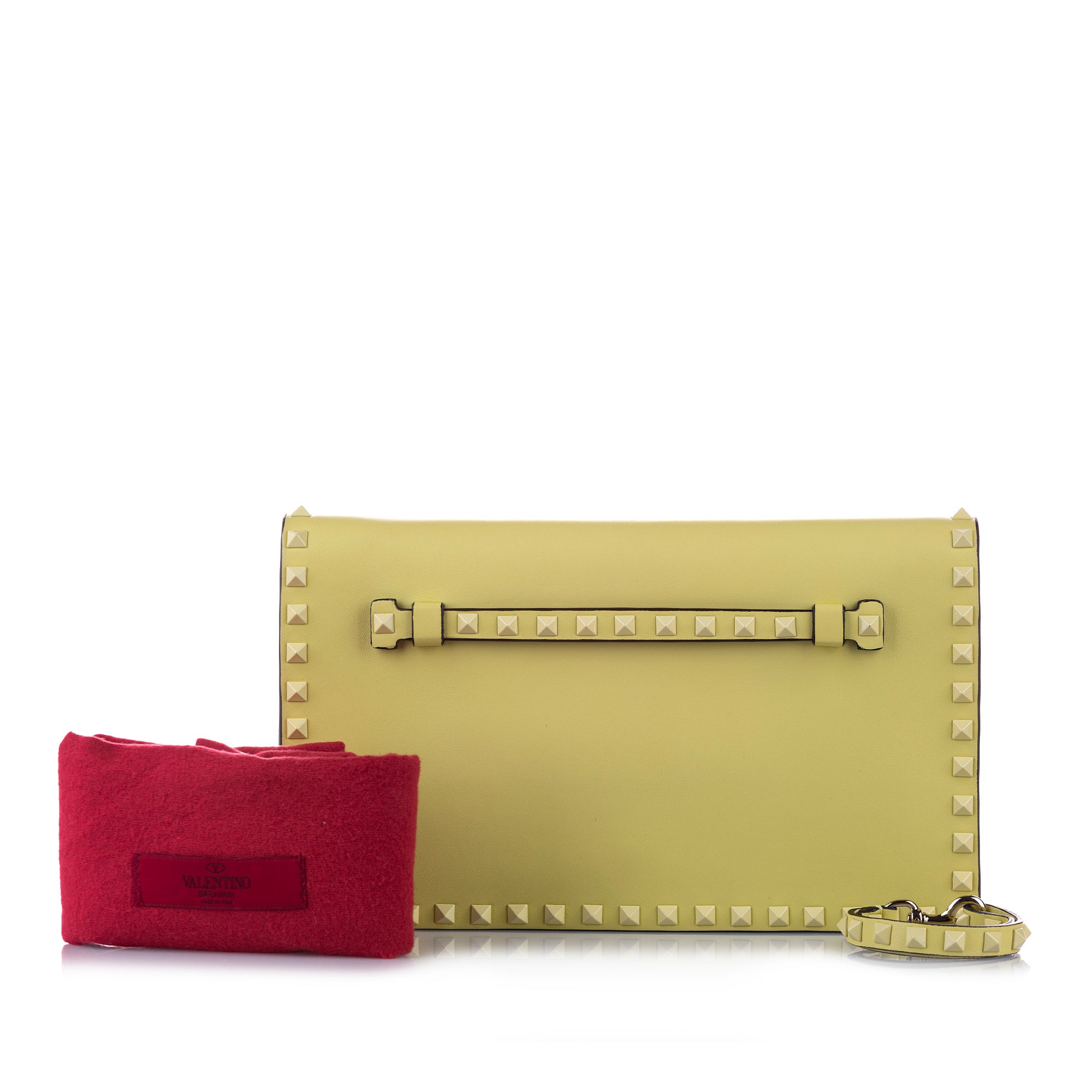 valentino yellow clutch