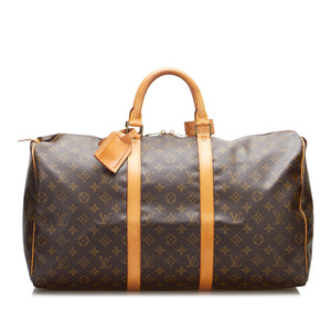 Louis Vuitton Duffle Keepall Bandouliere 50b Silver Glitter Damier