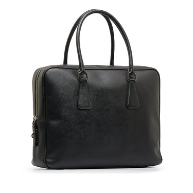 Black Saffiano Leather Travel Bag