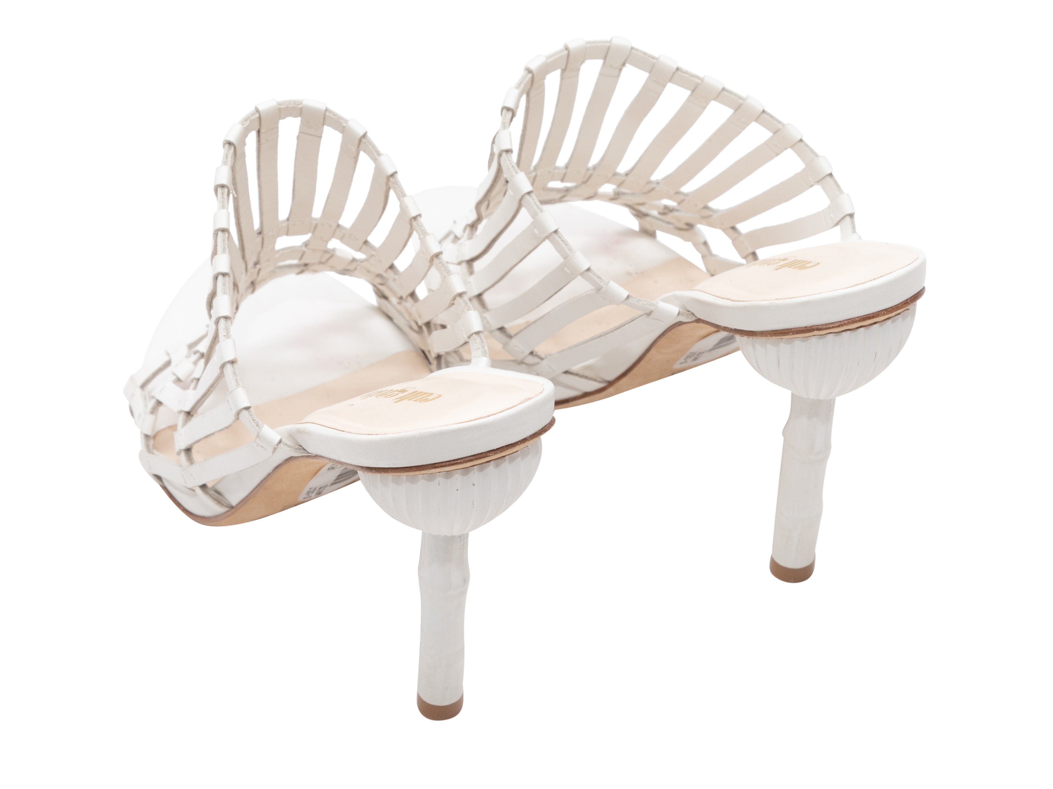 White Ark Leather Heeled Sandals