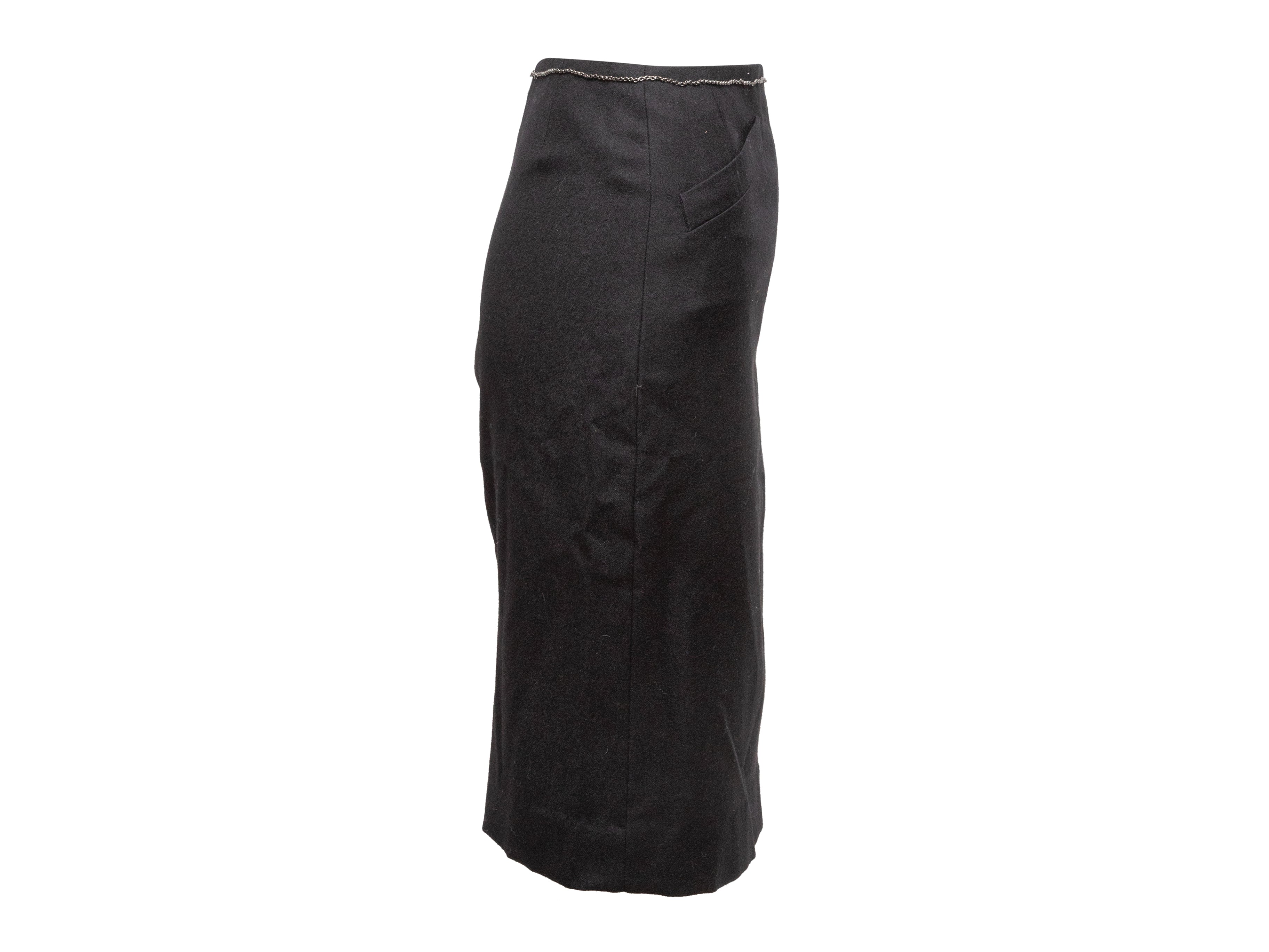 Black Fall 2000 Wool & Cashmere-Blend Skirt