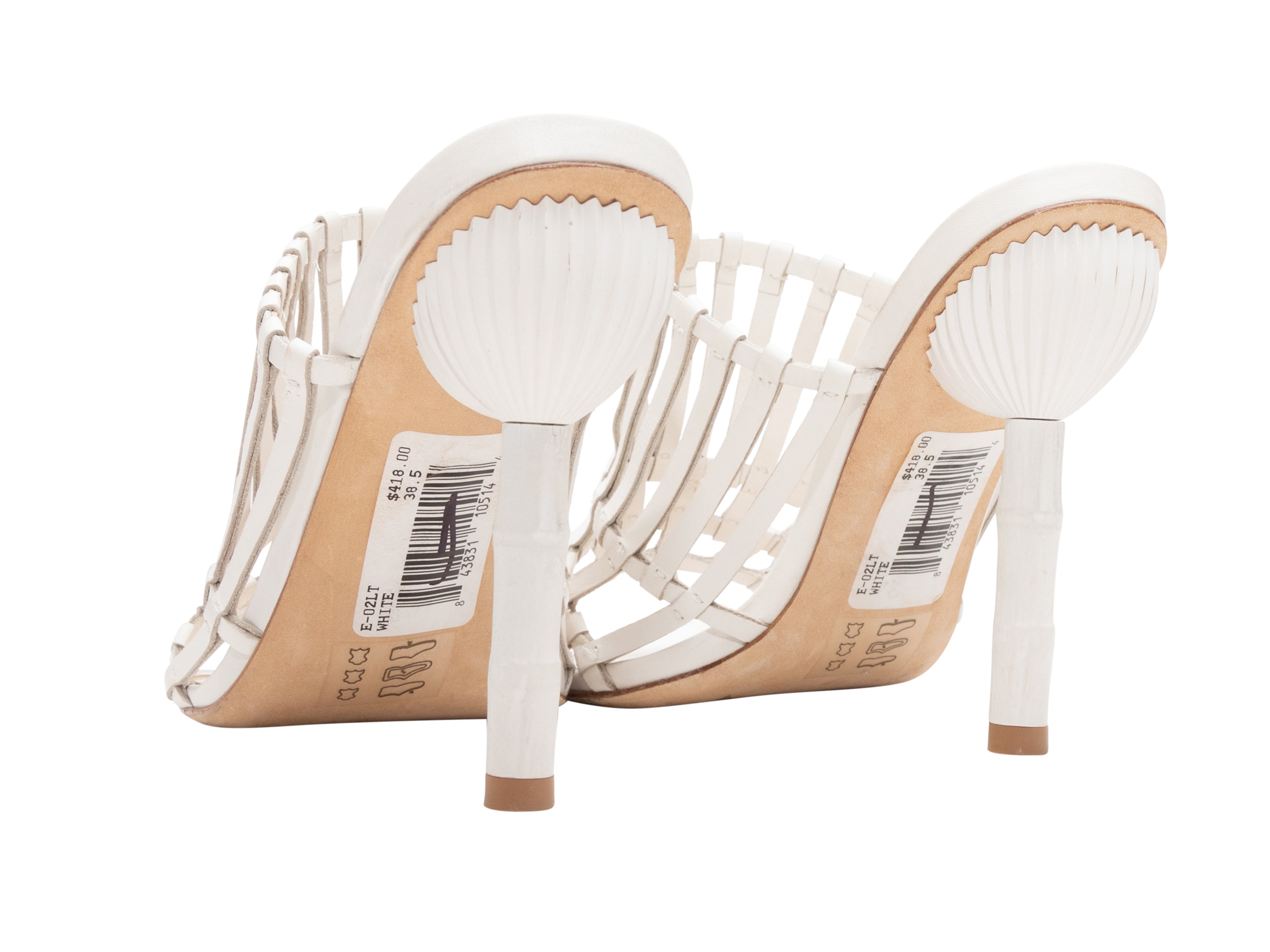 White Ark Leather Heeled Sandals