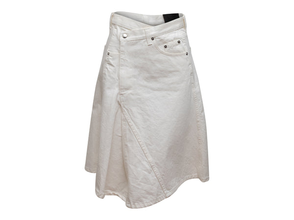 White Proenza Schouler Denim Midi Skirt