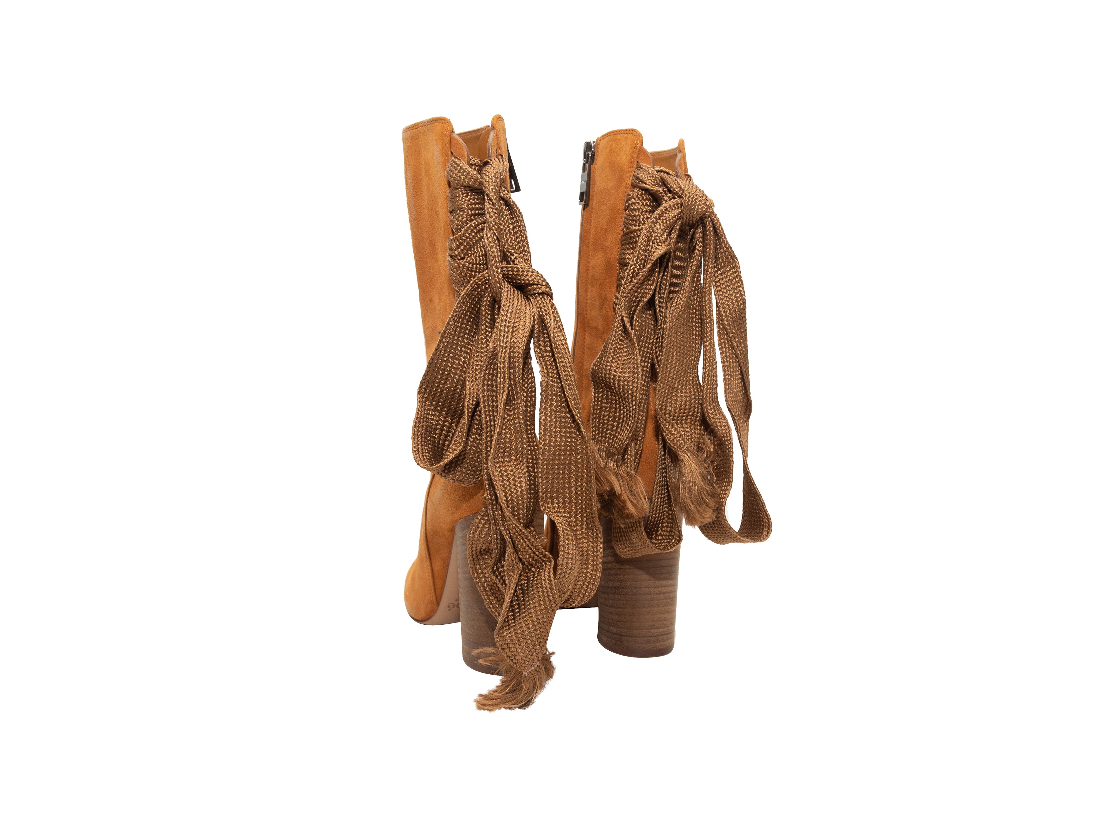 Tan Suede Harper Ankle Boots