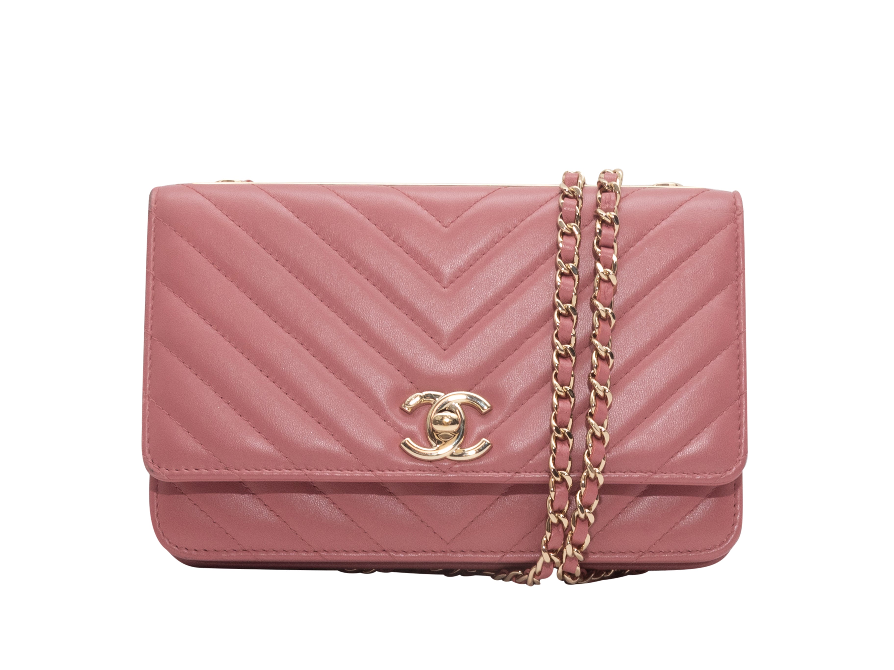 Chanel Top Handle Trendy CC Flap in Chevron Pink Lambskin LGHW  Brands  Lover