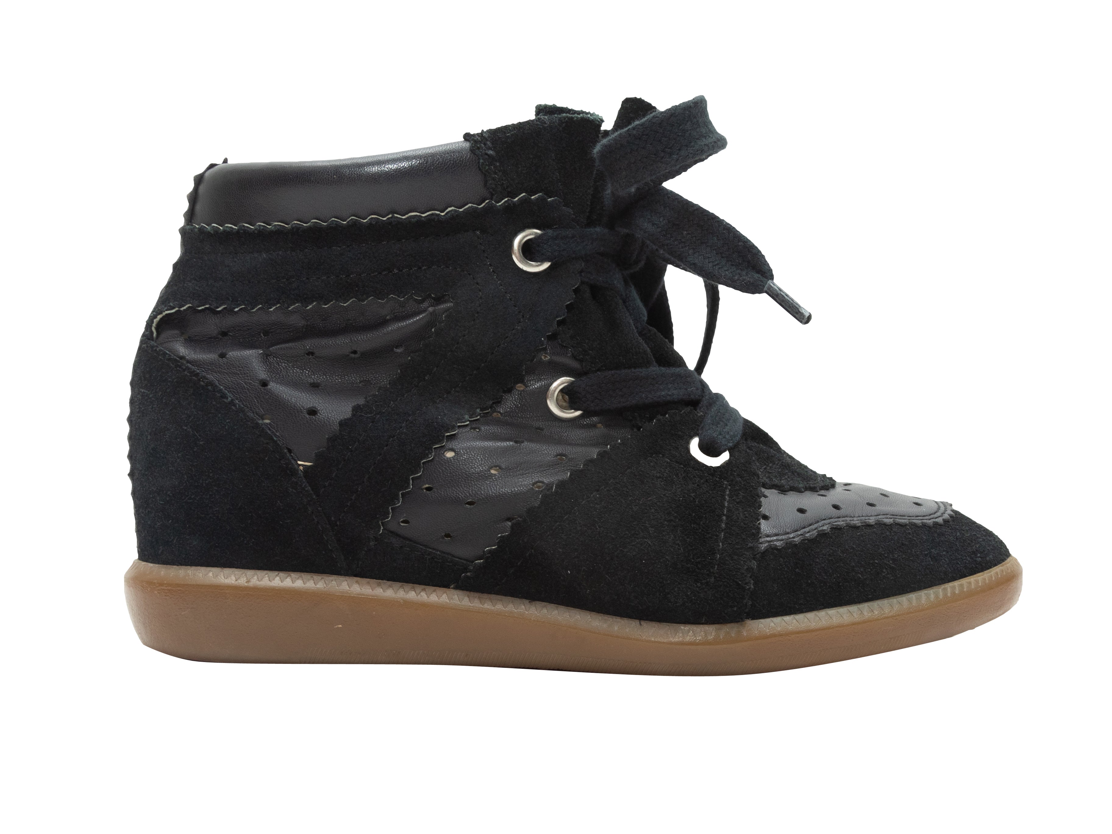 Isabel Marant & Leather Wedge Sneakers – Designer Revival