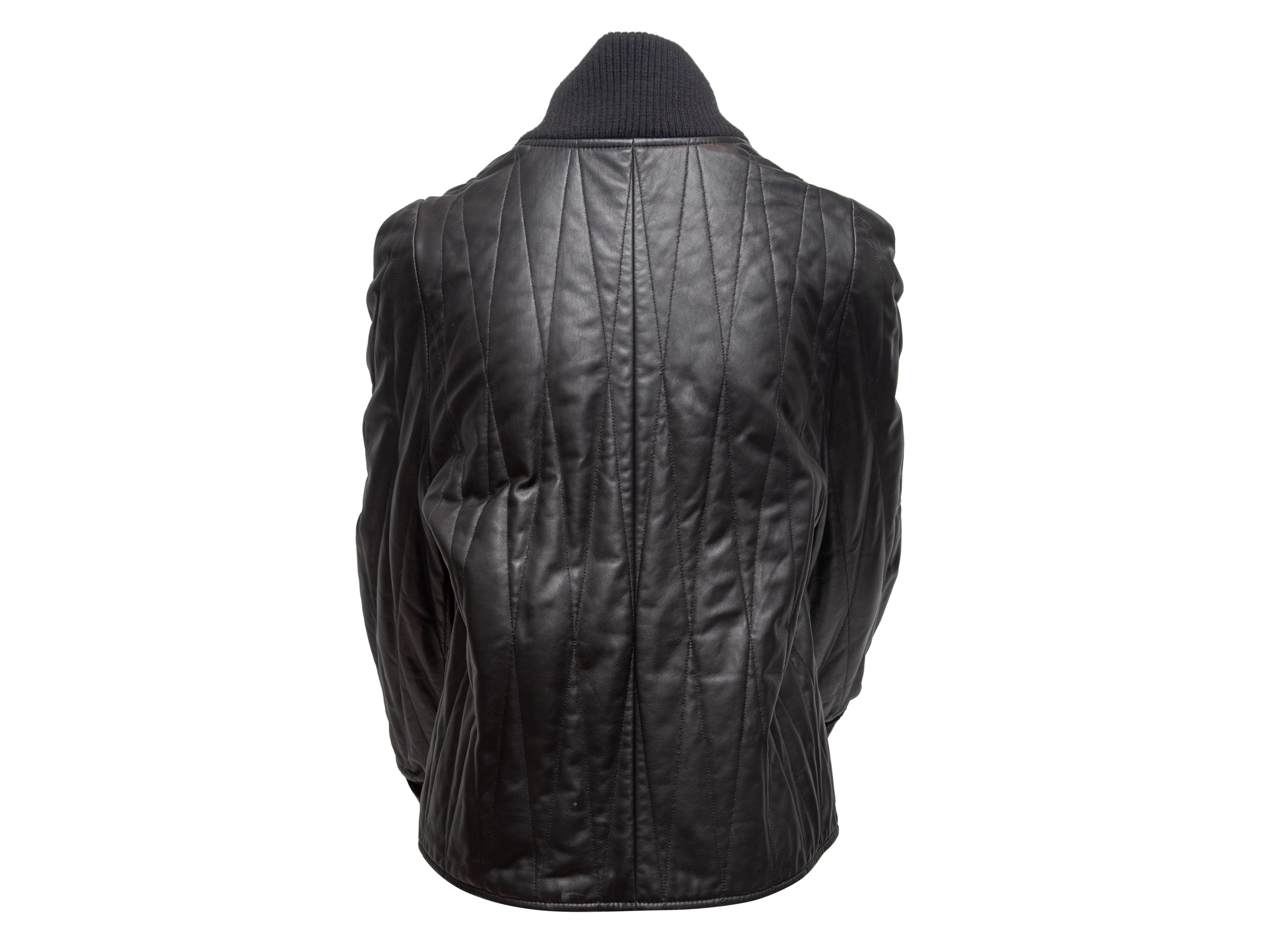 Black Quilted Leather Jacket