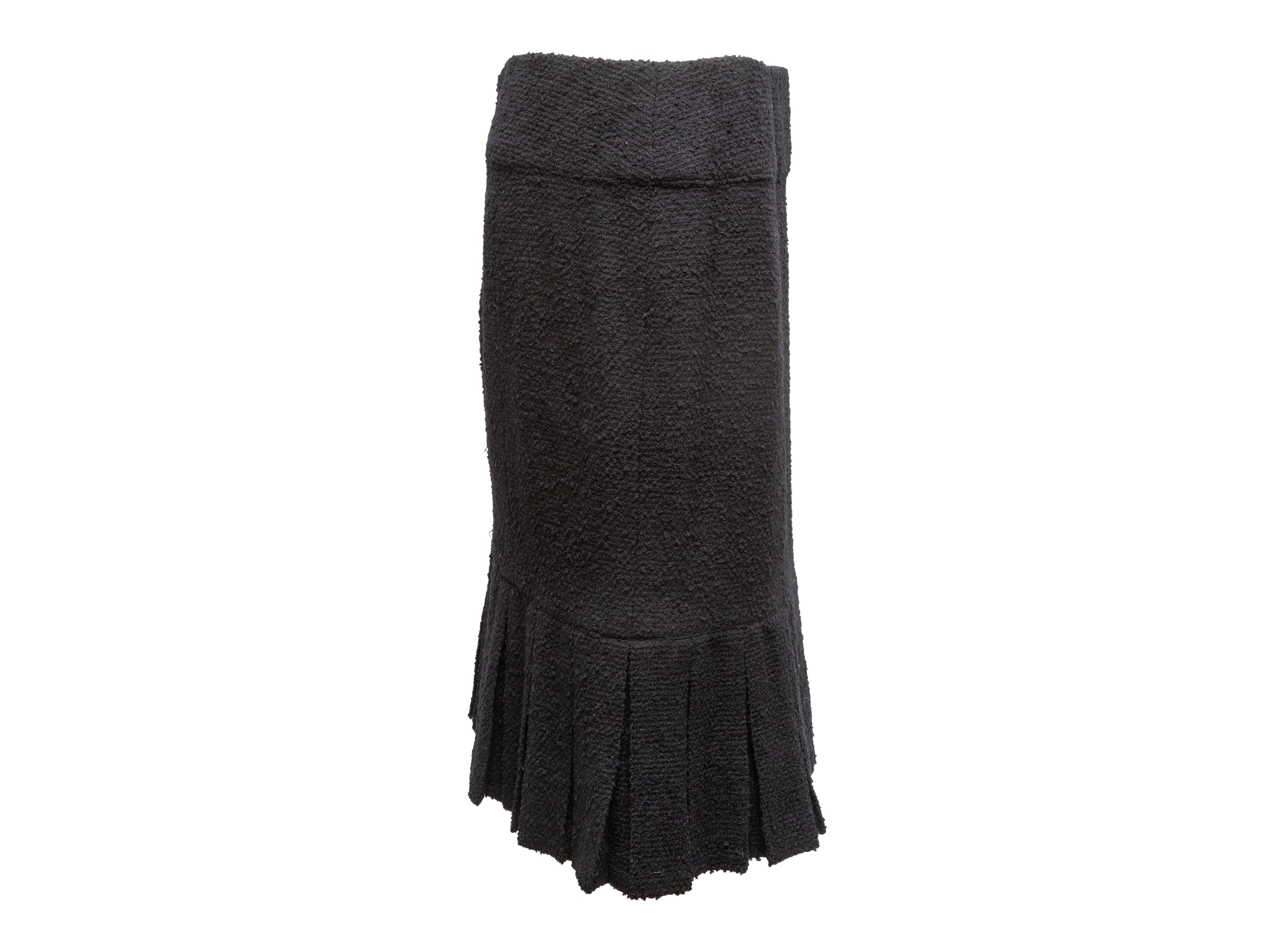 Black Fall 1997 Wool Pleated Skirt