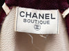 Vintage White & Maroon Chanel Boutique Striped Halter Top