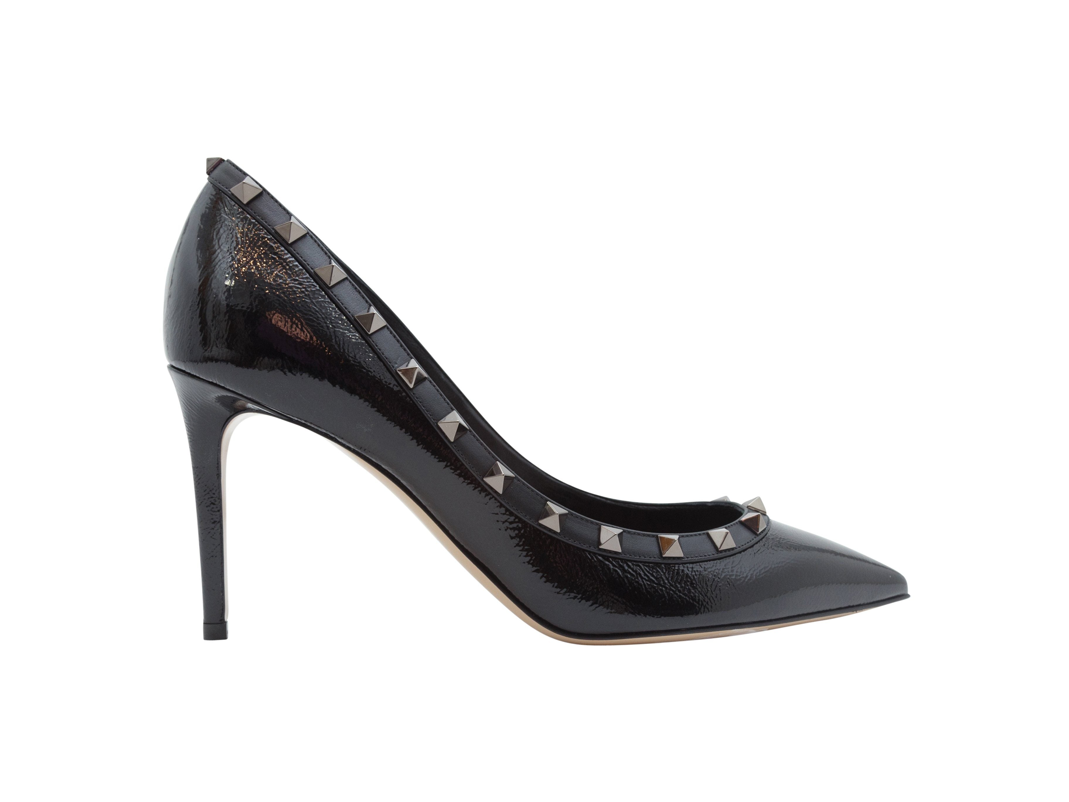 Black Valentino Patent Leather Rockstud 