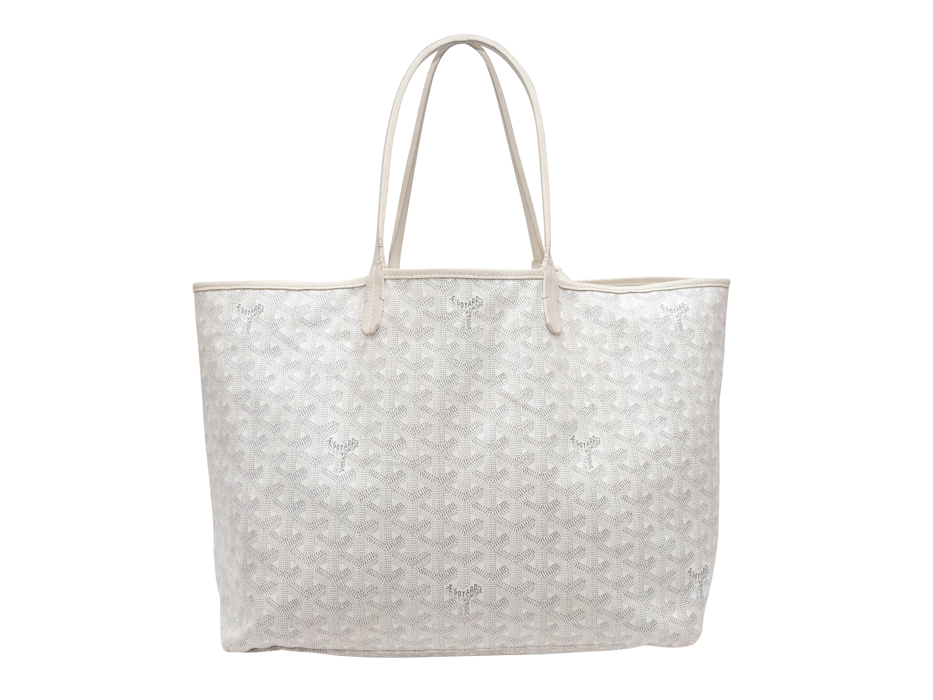 GOYARD Tote Bag Pouch SAINT LOUIS GM White Shopping Purse Unisex
