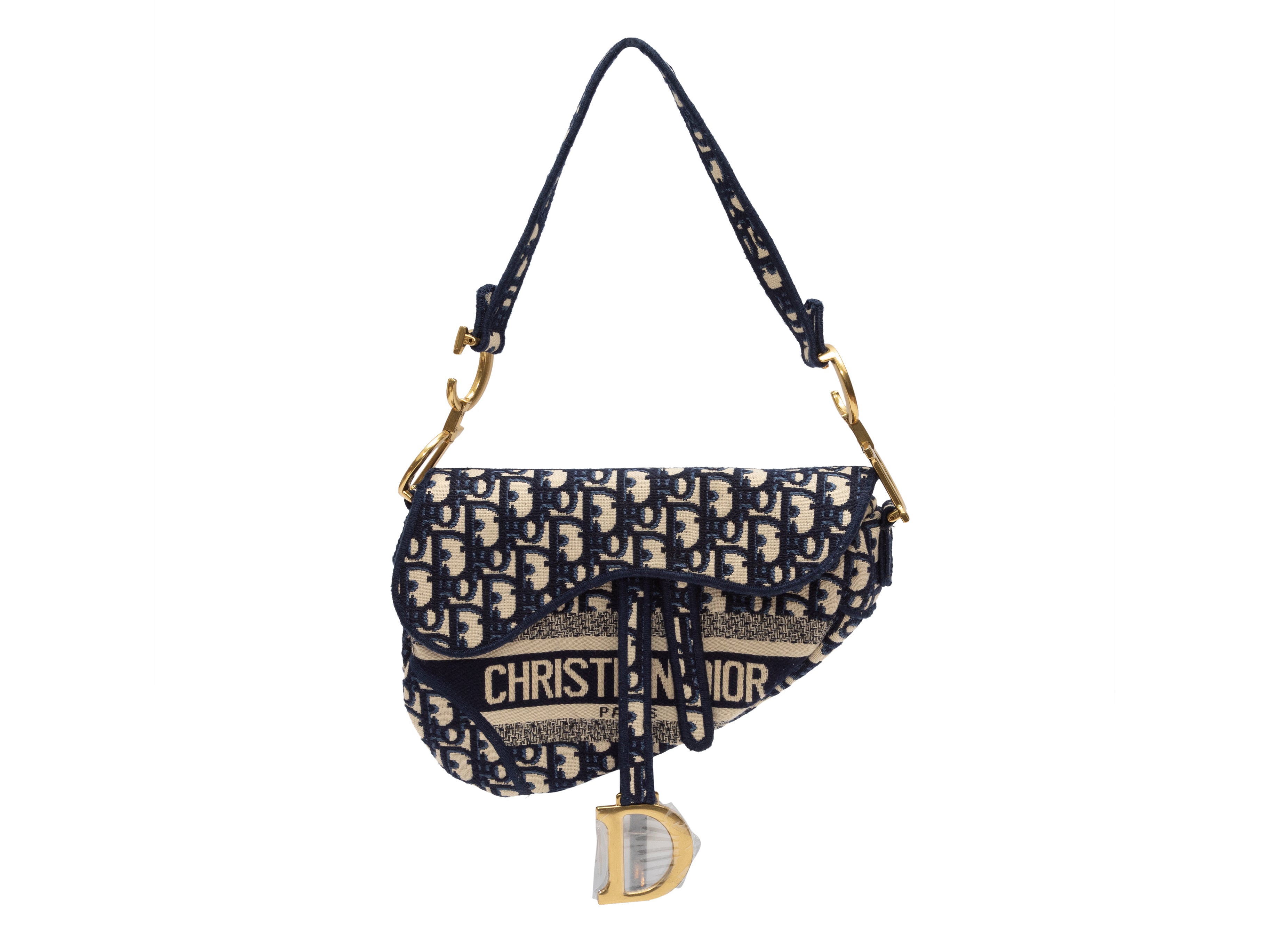 Saddle Bag with Strap Blue Dior Oblique Jacquard  DIOR US