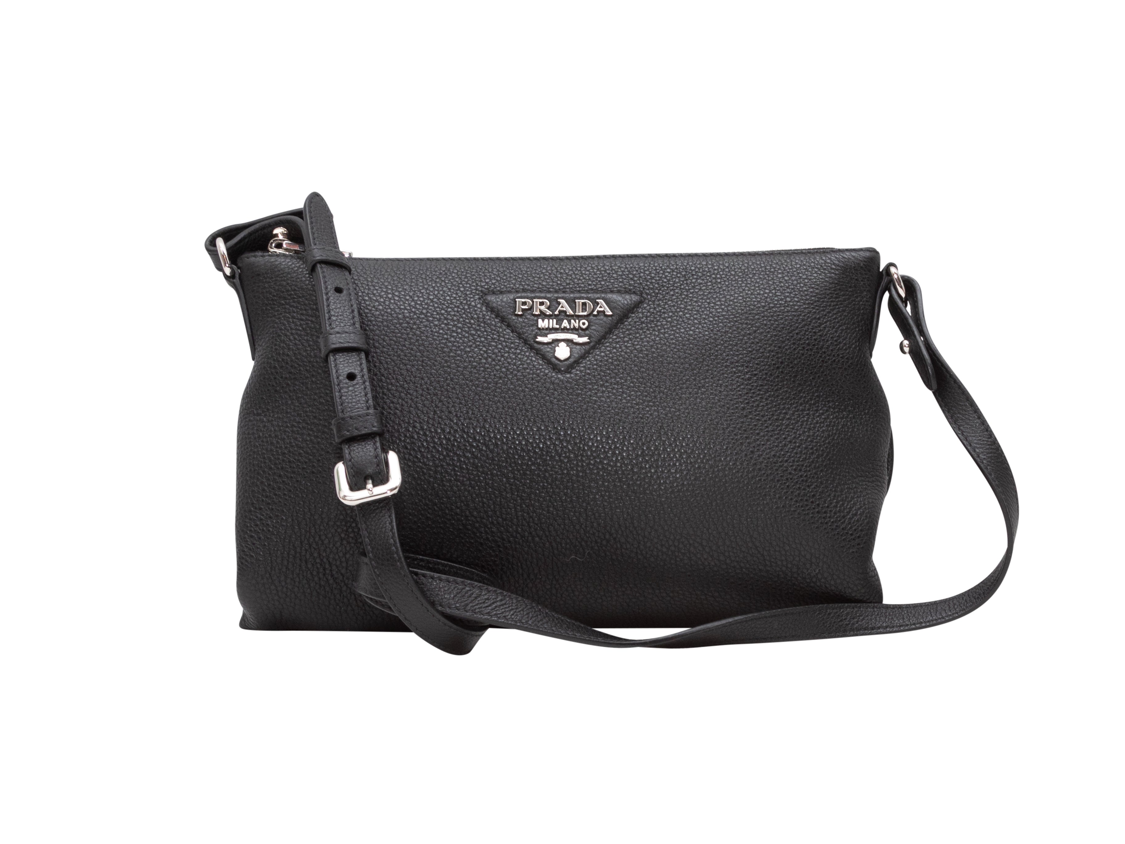 Prada Vitello Daino Double Zip Crossbody Bag