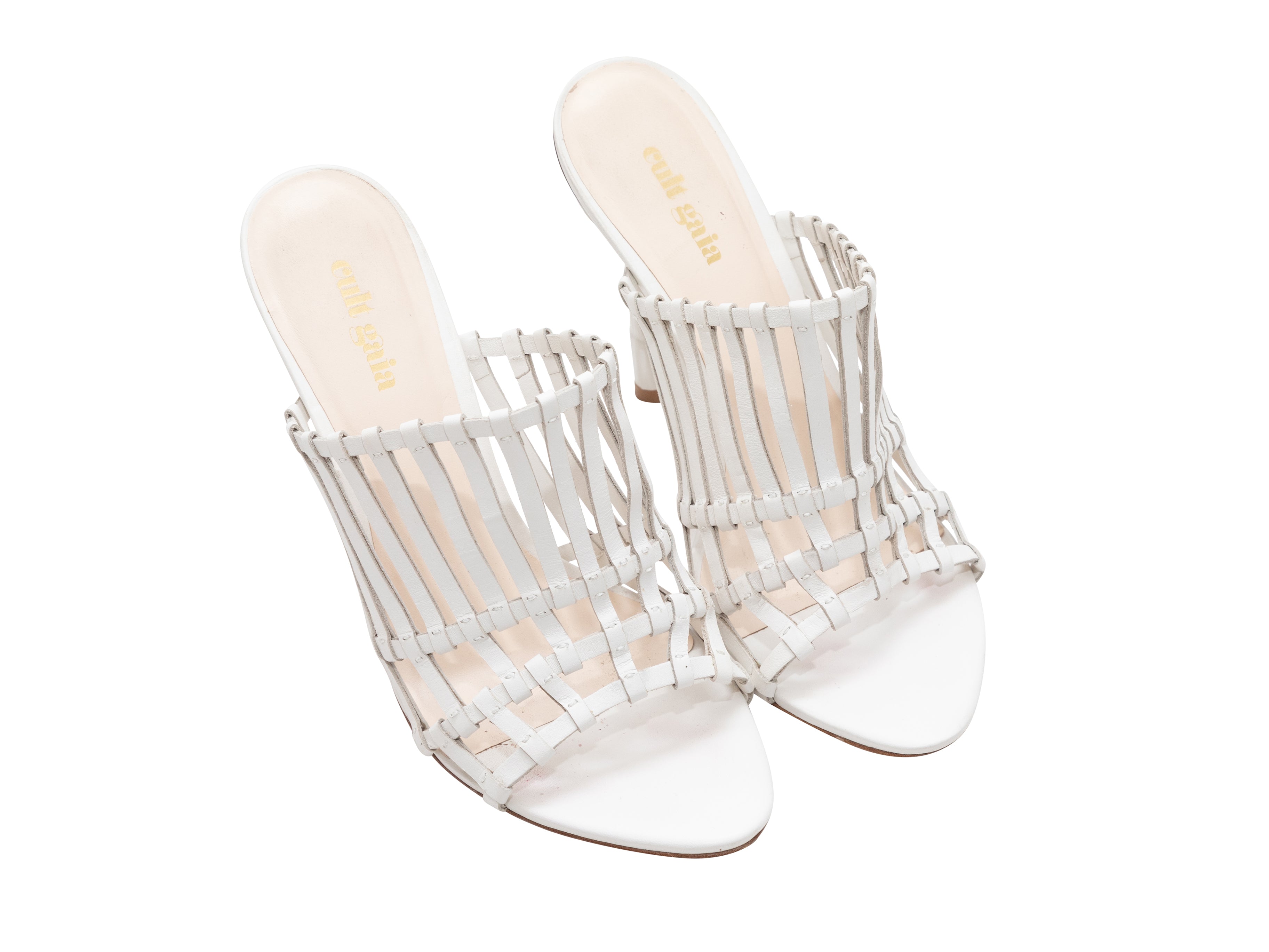 White Ark Leather Heeled Sandals