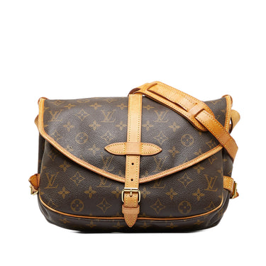 Authentic LOUIS VUITTON Saumur 30 Monogram Crossbody Shoulder Bag