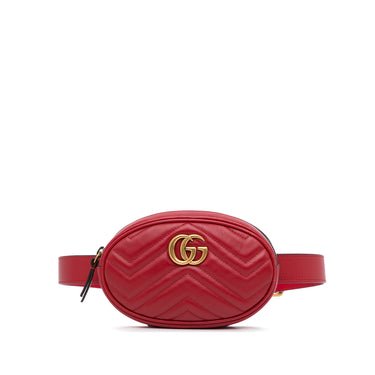 GUCCI - GG MARMONT RED MATELASSE BELT BAG - NEW – RE.LUXE AU