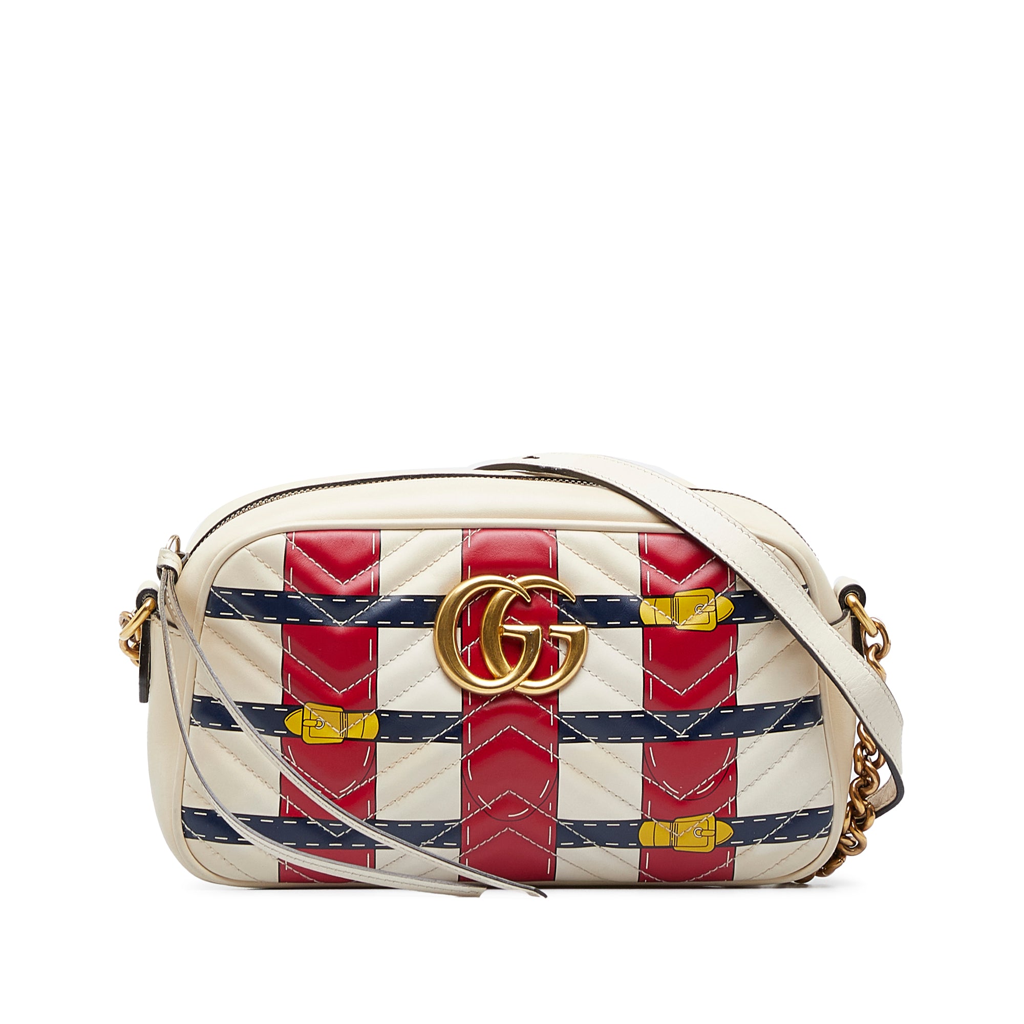 image of White Gucci GG Marmont Crossbody