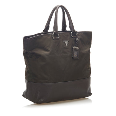Vintage Prada Black Tessuto 2way Boston Shoulder Bag