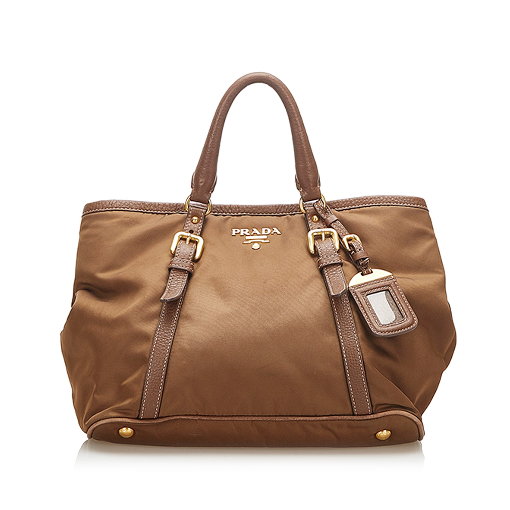 Brown Prada Tessuto Buckle Shoulder Bag – Designer Revival