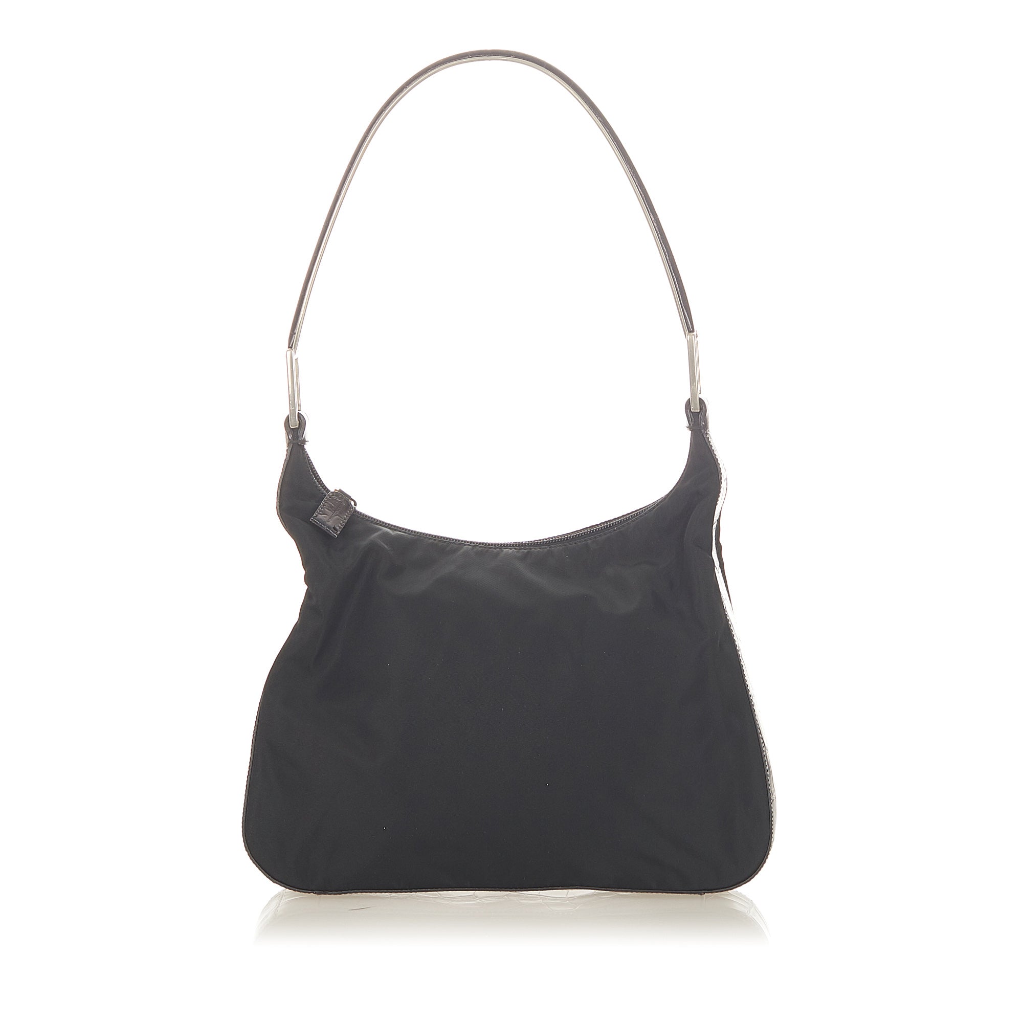 Prada Black Tessuto Nylon Belted Shoulder Bag