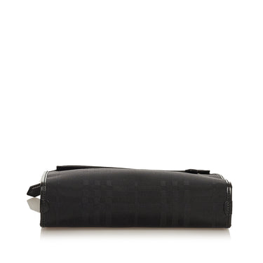 Black Celine Striped Solo Pouch Clutch Bag