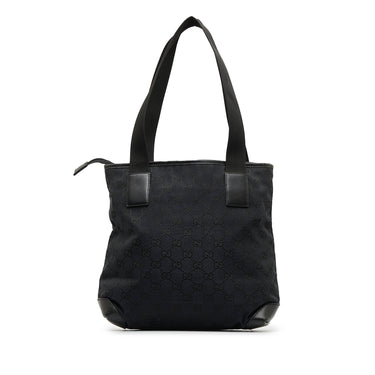 GUCCI GG Canvas Shopping Tote Bag Black 327793