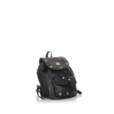MCM Black Visetos Stark Leather Backpack Pony-style calfskin ref.540829 -  Joli Closet