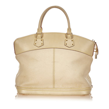 Beige Louis Vuitton Suhali Lockit MM Handbag – Designer Revival