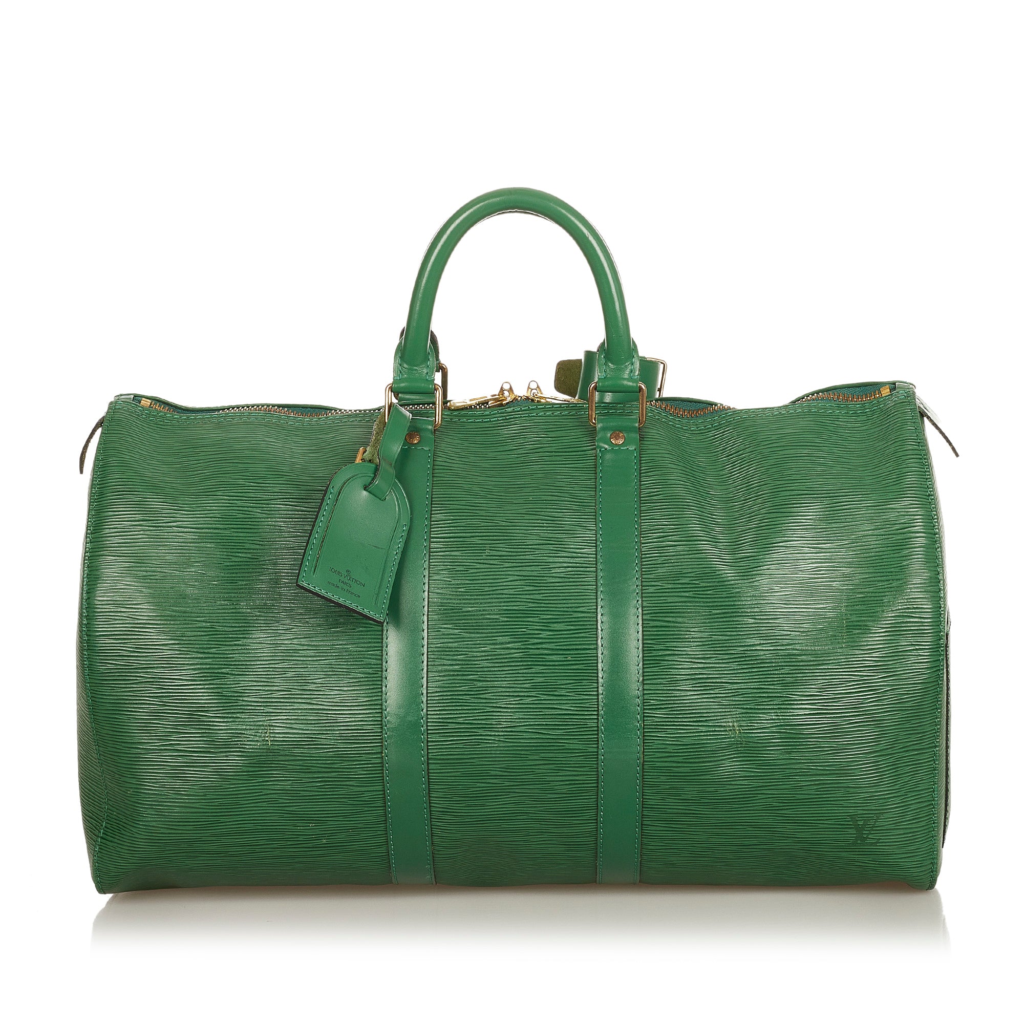 Sold at Auction: LOUIS VUITTON 'KEEPALL 45' EPI LEATHER DUFFLE BAG