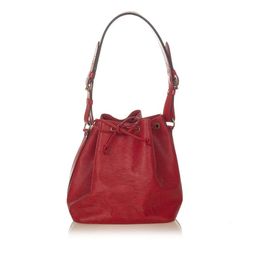 Louis Vuitton, Bags, Authentic Louis Vuitton Petit Noe Drawstring  Shoulder Bag Epi Leather Red