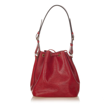 Louis Vuitton Red/Black Epi Leather Petit Noe Bag - Yoogi's Closet