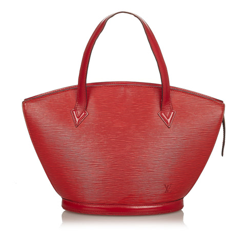 Louis Vuitton Red Epi Leather Bucket Bag Set