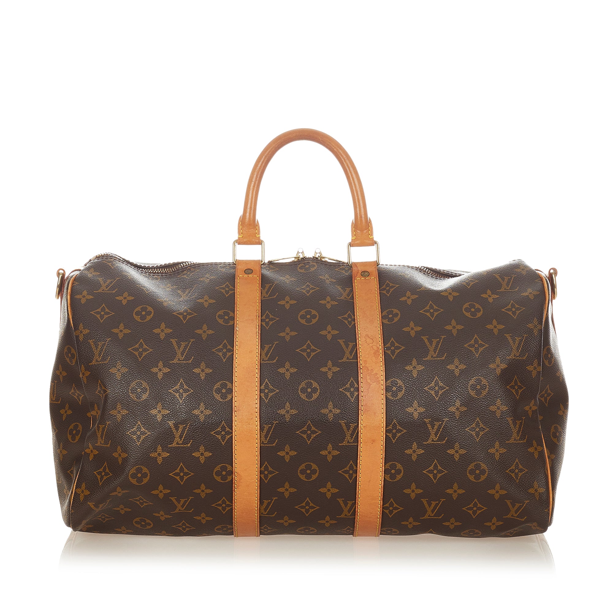 Metal linje Peep Klæbrig 1) Brown Louis Vuitton Monogram Keepall Bandouliere 45 Bag – Designer  Revival