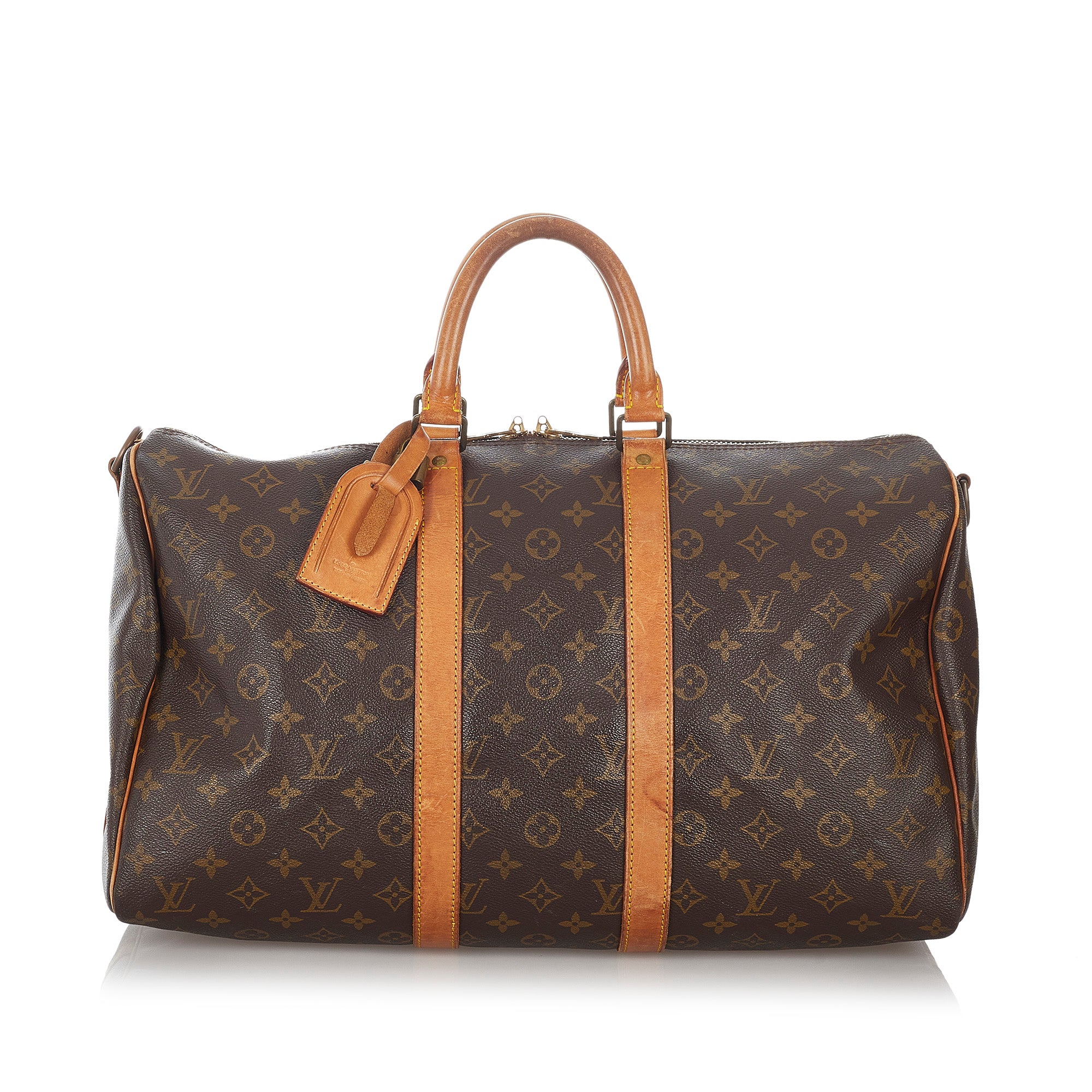 Louis Vuitton Keepall Bandouliere 50 with matted black and orange chain - LOUIS  VUITTON