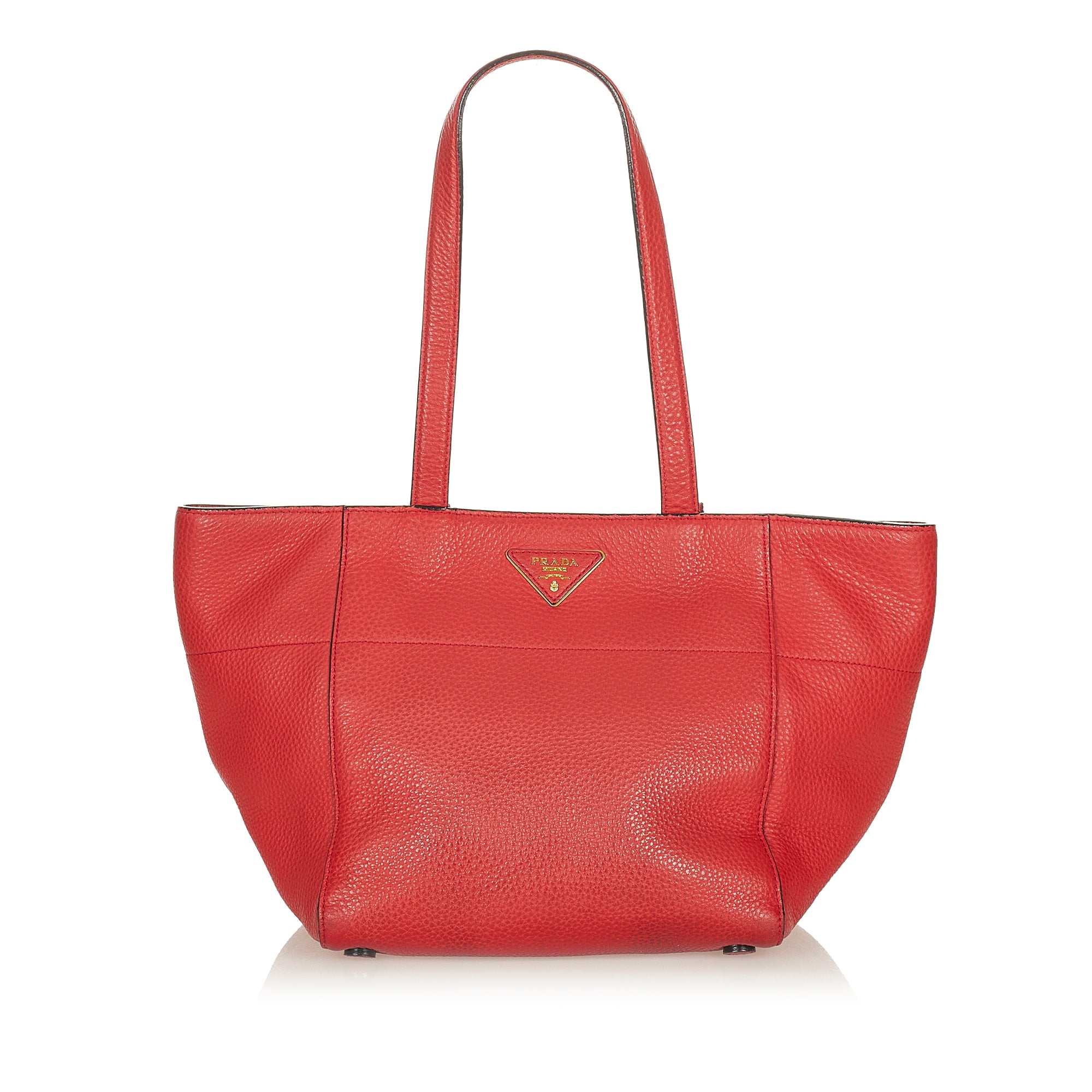 Prada Pre-owned Daino Small Flap Crossbody Bag - Red