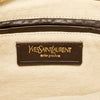 Brown YSL Croc Embossed Capri Flap Bag