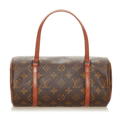 LOUIS VUITTON Papillon Monogram Cherry Blossom Tote Handbag Brown